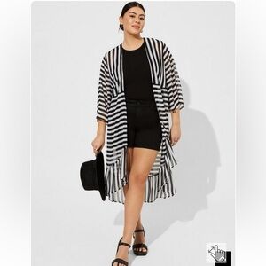 Chiffon High Low Kimono